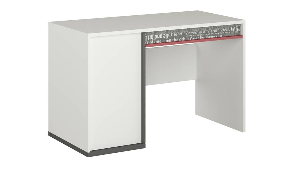 Sconto Písací stôl PHILOSOPHY PH-09 biela/grafit, značky Sconto