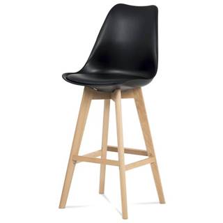 Barová stolička JULIETTE čierna/buk