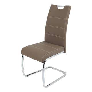 Sconto Jedálenská stolička FLORA S hnedá, syntetická koža, značky Sconto