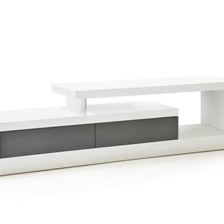 Sconto TV stolík CEDRIK biela/sivá, značky Sconto