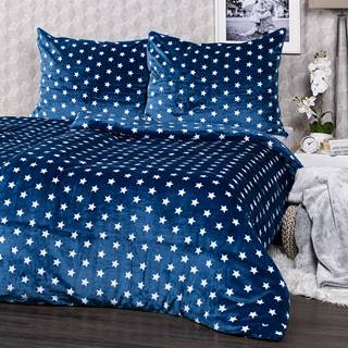 4Home  obliečky mikroflanel Stars modrá, 140 x 220 cm, 70 x 90 cm, 140 x 220 cm, 70 x 90 cm, značky 4Home